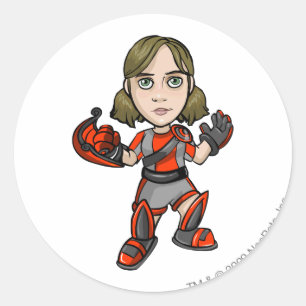 Adesivo Redondo Jogador dos funcionarios da estação espacial de