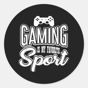 Adesivo Redondo Jogador - Jogos É Meu Esporte Favorito