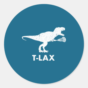 Adesivo Redondo Jogador Lax Dinossauro Dino Lax