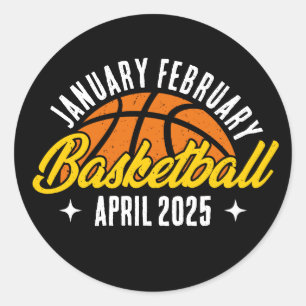 Adesivo Redondo Jogador Legal Moderno de Basquete Personalizado