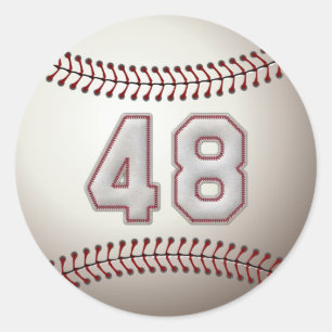 Adesivo Redondo Jogador número 48 - pontos legal do basebol