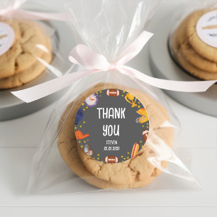 Adesivo Redondo Jogadores de futebol americano te obrigado