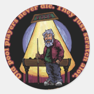 Adesivo Redondo Jogadores idosos da piscina