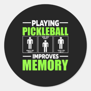 Adesivo Redondo Jogar pickleball melhora a memória do jogador de d
