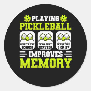 Adesivo Redondo Jogar Pickleball melhora a memória O que é que mar