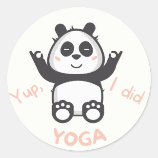 Adesivo Redondo Jogar yoga como um panda