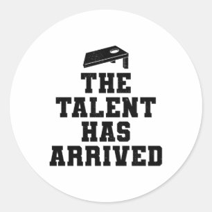 Adesivo Redondo Jogo de Amarra do Cornhole Bean Toca ao Exterior