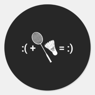Adesivo Redondo Jogo de Badminton Peteca Esporte Badminton