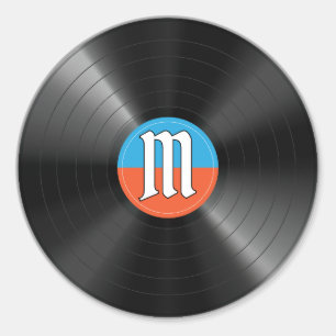 Adesivo Redondo Jogo de Dinheiro de Fim de Semana Música em Vinil