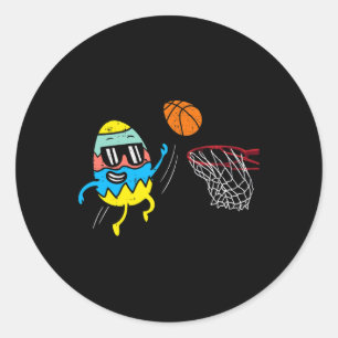 Adesivo Redondo Jogo de Páscoa Jogando Futebol Homens de Esportes 