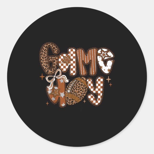 Adesivo Redondo Jogo Dia de Futebol Girly Lace Equipe de Arco Srit (Frente)