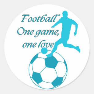 Adesivo Redondo Jogo encantador de futebol