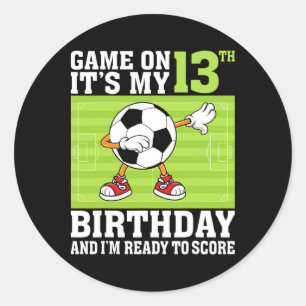 Adesivo Redondo Jogo Iniciado É Meu 13º Aniversário E Estou Pronto