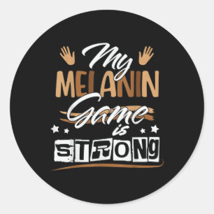 Adesivo Redondo Jogo Melanin Rainha Negra Mulheres Afro História N