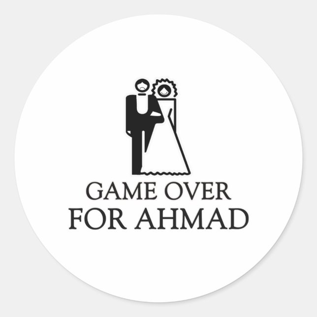 Adesivo Redondo Jogo Para Ahmad (Frente)