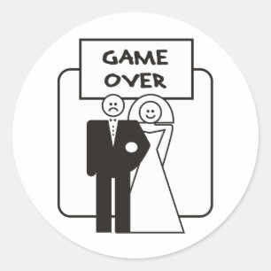 Adesivo Redondo Jogo sobre Casamento