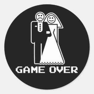 Adesivo Redondo Jogo Sobre Casamento Jogo Sobre Camiseta engraçada