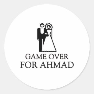 Adesivo Redondo Jogo sobre para Ahmad