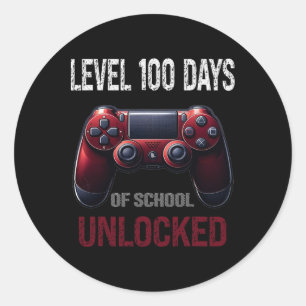 Adesivo Redondo Jogo Vídeo 100 Dias De Nível Escolar 100 Dias De E