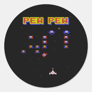 Adesivo Redondo Jogo Vídeo Jogo da Escola Antigo Jogo 80s Jogos Vi