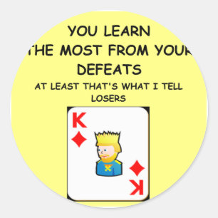 Adesivo Redondo jogos de cartas