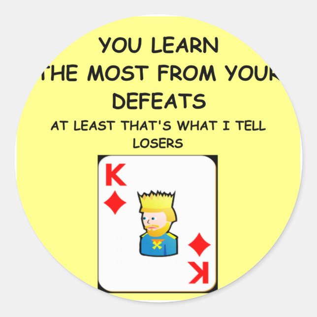 Adesivo Redondo jogos de cartas (Frente)