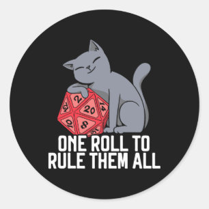 Adesivo Redondo Jogos De Rpg D20 Jogos De Mesa Engraçado Jogador D