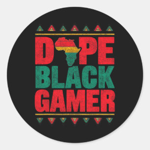 Adesivo Redondo Jogos Negros De Jogador Negra Com Droga, Mês De Hi