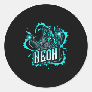 Adesivo Redondo Jogos Neon