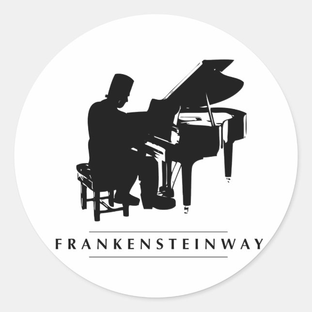 Adesivo Redondo Jogue o Frankensteinway! (Frente)