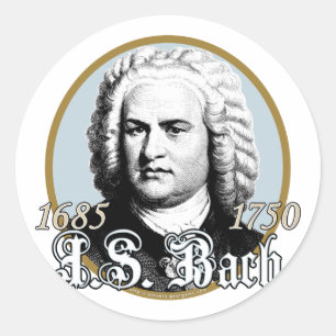 Adesivo Redondo Johann Sebastian Bach