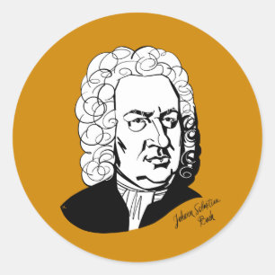 Adesivo Redondo Johann Sebastian Bach