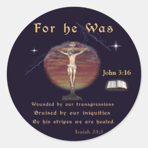 Adesivo Redondo John 3:16