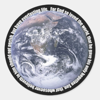 Adesivo Redondo John 3:16-Earth-Sticker