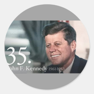 Adesivo Redondo John F Kennedy