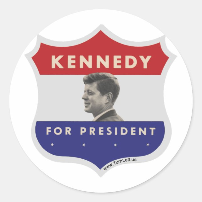 ADESIVO REDONDO JOHN F KENNEDY (Frente)