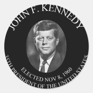 ADESIVO REDONDO JOHN F. KENNEDY MOEDA PRESIDENCIAL ...............