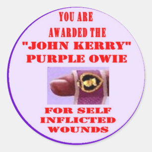 ADESIVO REDONDO JOHN KERRY OWIE ROXO