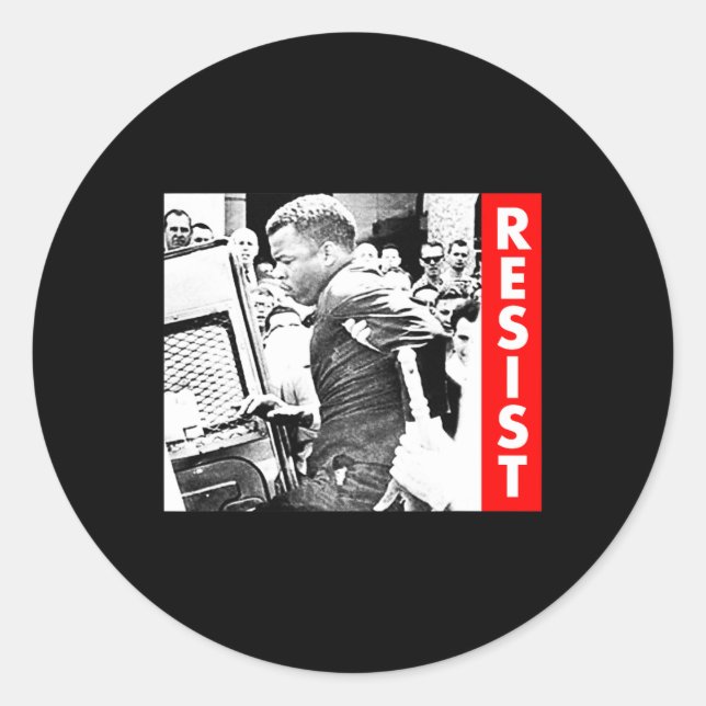 Adesivo Redondo John Lewis - Resistir (Frente)