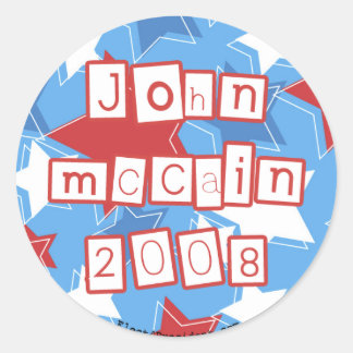 Adesivo Redondo John Mcain Stickers
