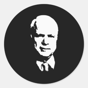 ADESIVO REDONDO JOHN MCCAIN PARA O PRESIDENTE
