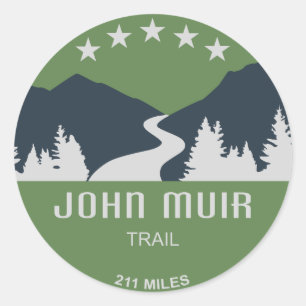 Adesivo Redondo John Muir Trail