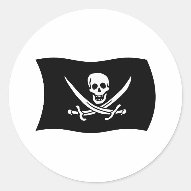 Adesivo Redondo John Rackham Flag Sticker (Frente)