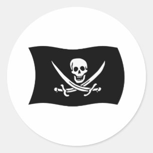 Adesivo Redondo John Rackham Flag Sticker