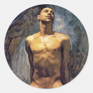 Adesivo Redondo John Singer Sargent - Estudo Masculino