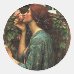 Adesivo Redondo John William Waterhouse, meu doce aumentou (1903)