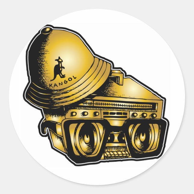 Adesivo Redondo "Johnny 5" Sticker. (Frente)