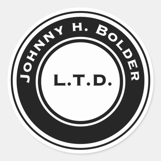 Adesivo Redondo Johnny H. Bolder Round Sticker (Frente)