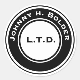 Adesivo Redondo Johnny H. Bolder Round Sticker