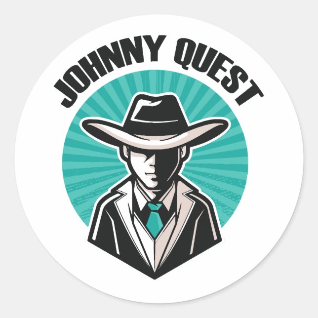 Adesivo Redondo Johnny Quest (Frente)